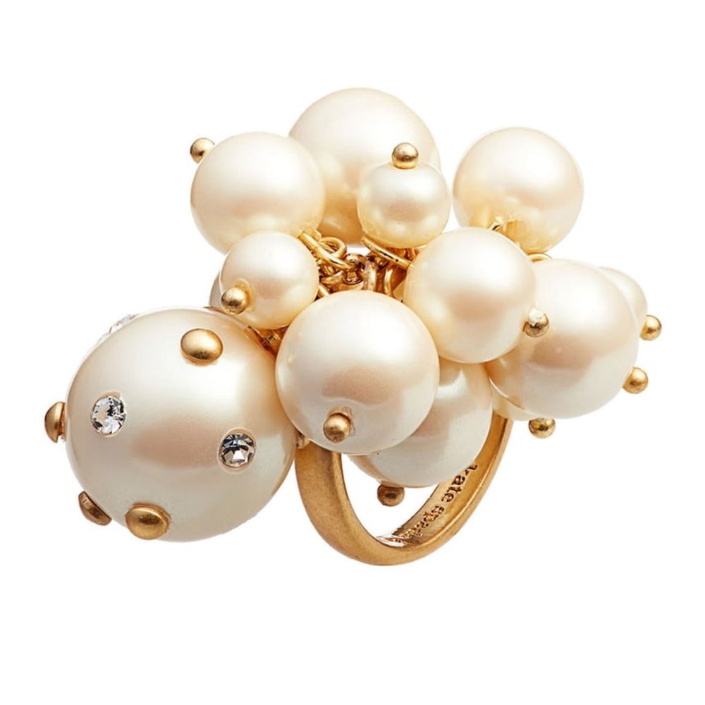 NEW Kate Spade Pearl Cluster Ring, Size 7